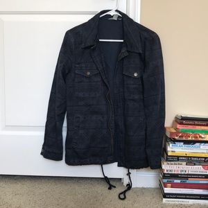 Navy Patterned Fall Jacket